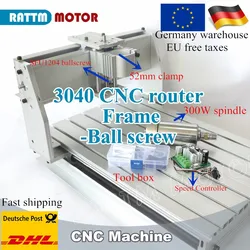 Cadre de fraiseuse CNC 3040, pince de support de 52mm, moteur de broche de 300W, bricolage, TVA gratuite de l'UE