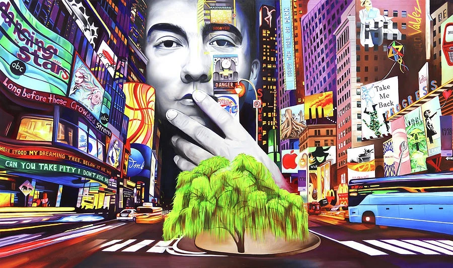 Div 5D Singers Dave-Matthews Dreaming Tree New York Time Square Full Diamond Painting kits art Scenic 3D paint by diamonds