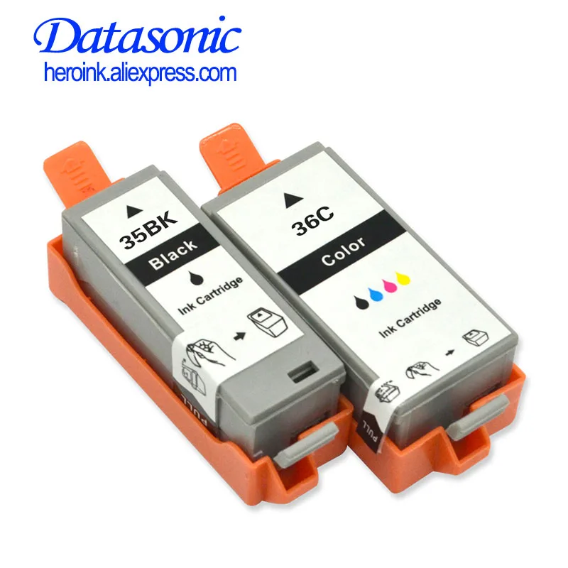 Datasonic compatible ink cartridge For PGI35 CLI36 PGI-35 CLI-36 PGI 35 CLI 36 For Canon Pixma IP100B IP100 IP100 mini 260 320