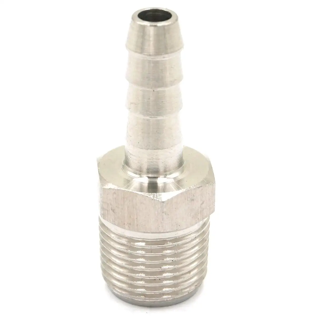 

High Pressure Hose Barb I/D 8mm x 3/8" BSPT Male Thread 304 Stainless steel coupler Splicer Connector fitting for Fuel Gas Water