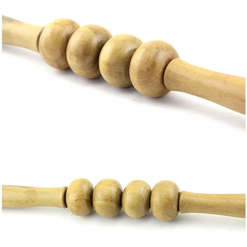 Wooden Massage Roller Stick Body Back Massager Muscle Soreness Stress Relief Health Relax Fitness Yoga Leg Arm Tool