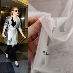 0.1mm SemiTransparent TPU Fabric PVC Film DIY Waterproof Raincoat Bag Plastic Decor Windbgreaker Clothes Designer Fabric