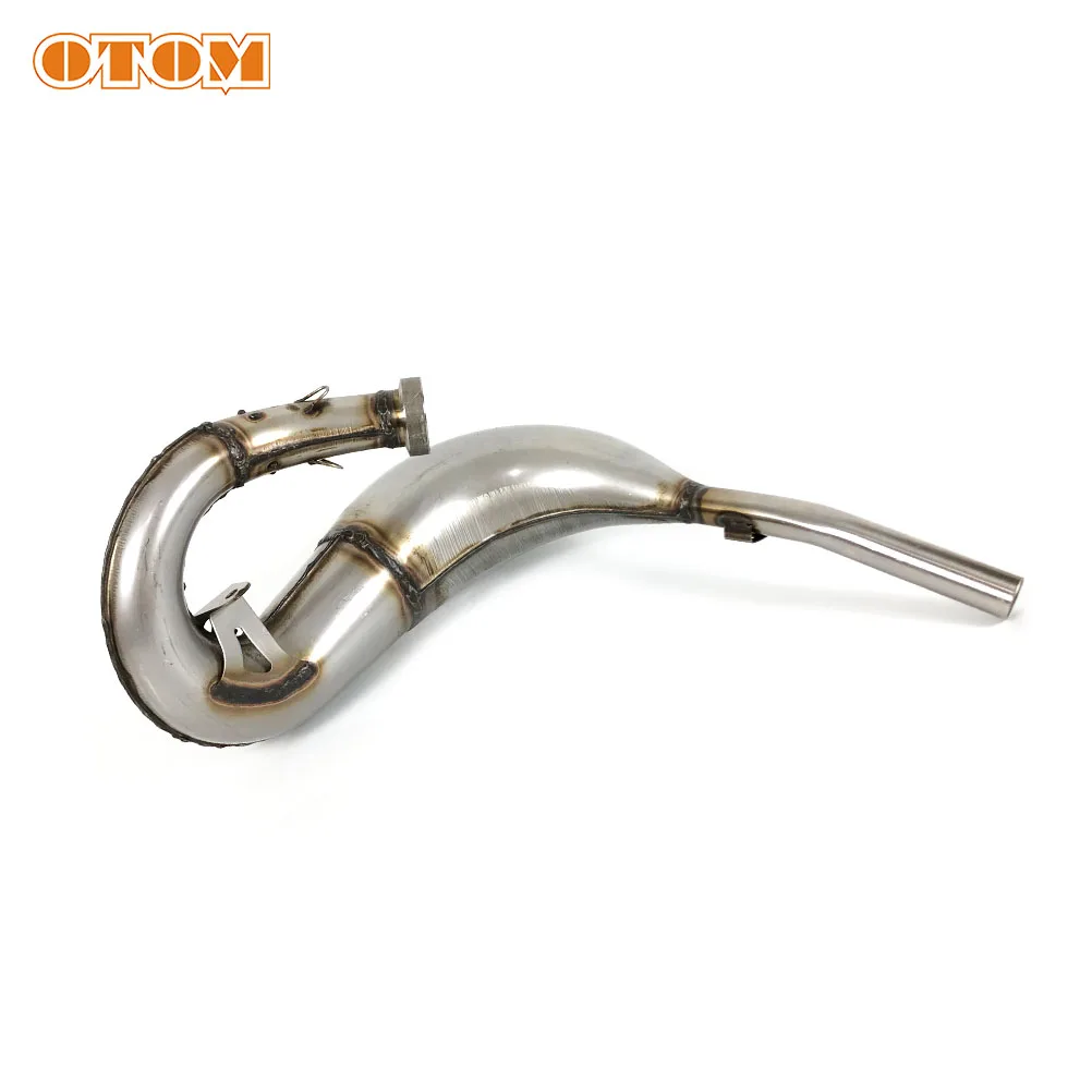 OTOM Motorcycle Exhaust Front Section Muffler Steel Engine Outlet Expansion Chamber For KTM SX XC 85 105 Motocross Pit Dirt Bike