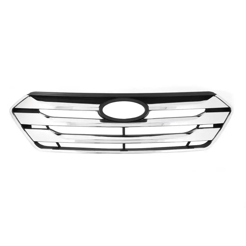 ABS Car Front Bumper Racing Grille for Hyundai Santa Fe Sport 2013-2014 Front Upper Center Hood Replacement Bumper Grille