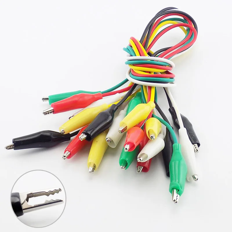 1/5/10 Pcs DIY Alligator Clips Crocodile Clips electric Test clamp Jumper Wire Roach Leads 5 Colors Alligator Double-ended