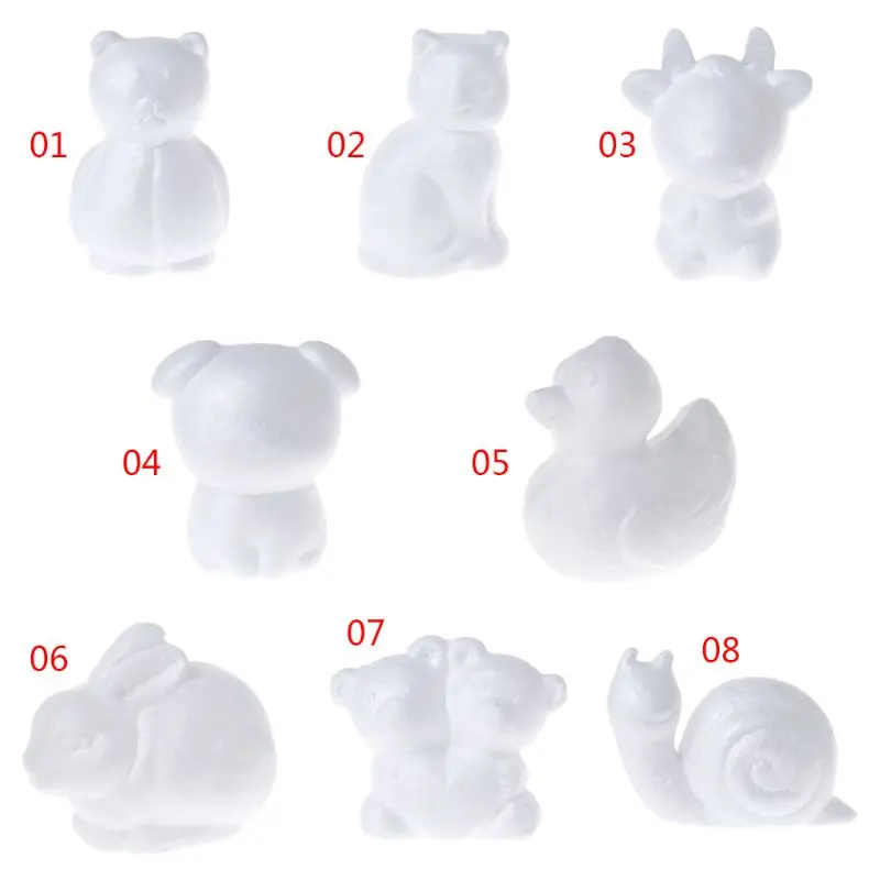 Modeling Animals Shape White Polystyrene Foam Balls Styrofoam Crafts For DIY Christmas Gifts Wedding Party Supplies Decoration