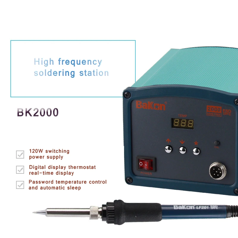 High Frequency Constant Temperature Soldering Station Bakon BK1000 BK2000 Adjustable Electric Iron 90W Power