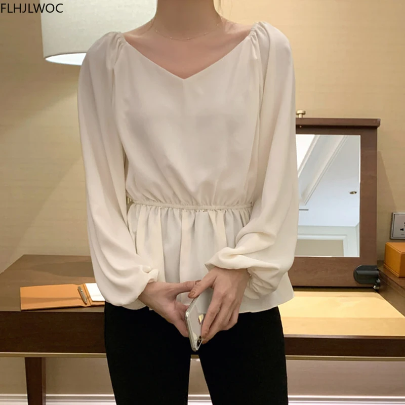 Heiße Verkäufe Nette Süße Tops Korea Japan Stil Frauen Schlanke Taille EIN Pfandrecht Schößchen Bluse Einfarbig Weiß Shirts D1422