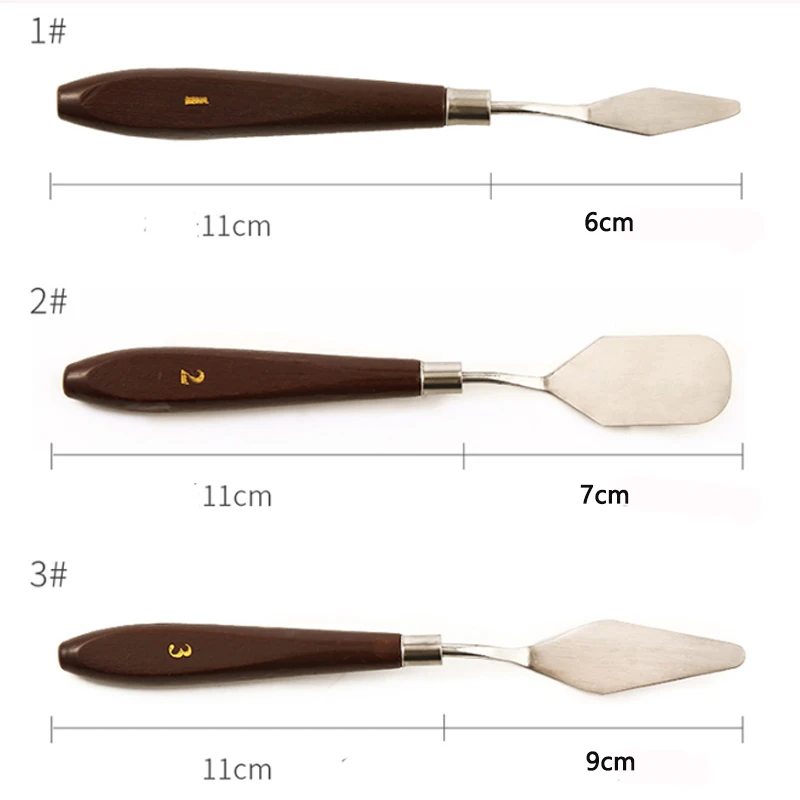 5pcs Metal Spatula Set Oil Painting Paint Scrapers Calligraphy Palette Spatula Art Craft Perfect Artist Painting Accessories