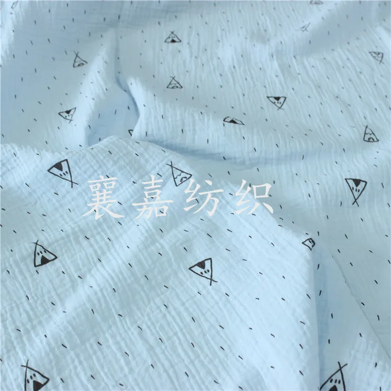 Cotton Gauze Crepe Baby Cloth Infant Double Gauze Blanket Cloth Pajamas Fabric 100x135cm