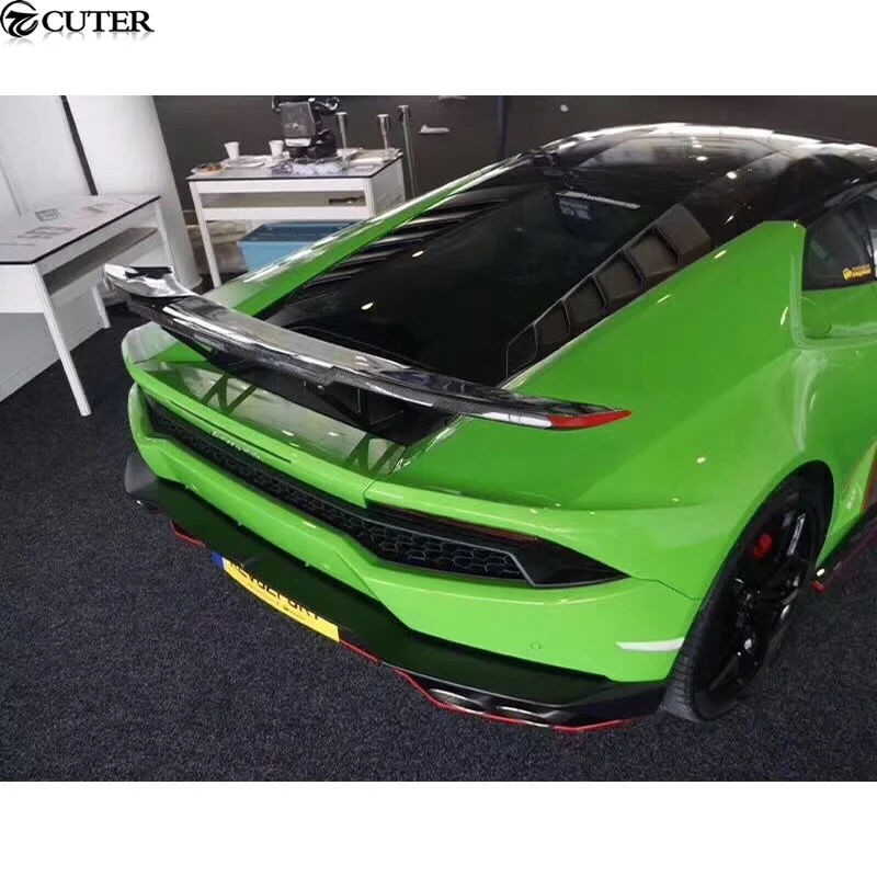 Lp610 Lp610-4 Carbon Fiber Car Body Kit Rear Trunk Spoiler Lip Wing for Lamborghini Huracan Lp610-4 Revo Style 2015