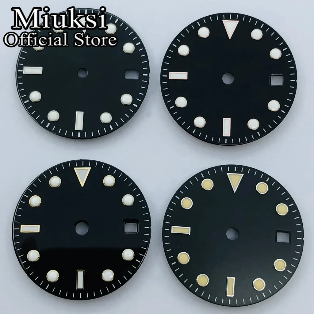 Miuksi 28.5mm quadrante sterile quadrante luminoso fit NH35 ETA 2824 2836 Miyota 8215 821A Mingzhu DG2813 3804 Seagull 1612 movimento