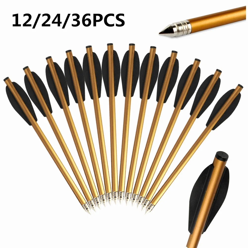 

12/24/36pcs Archery Arrow 6.3 Inch Broadheads Flecha for 50 Lb/80 Lb Crossbow Pistol Accurate Arrows Hunting Shooting Slingshot