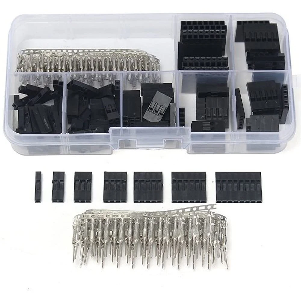 310 قطع من 2.54 مللي متر الذكور والإناث DuPont لاعبا والإناث (1Pin 2Pin 3Pin 4Pin 5Pin 6Pin 8pin) رأس موصل فرز عدة #1