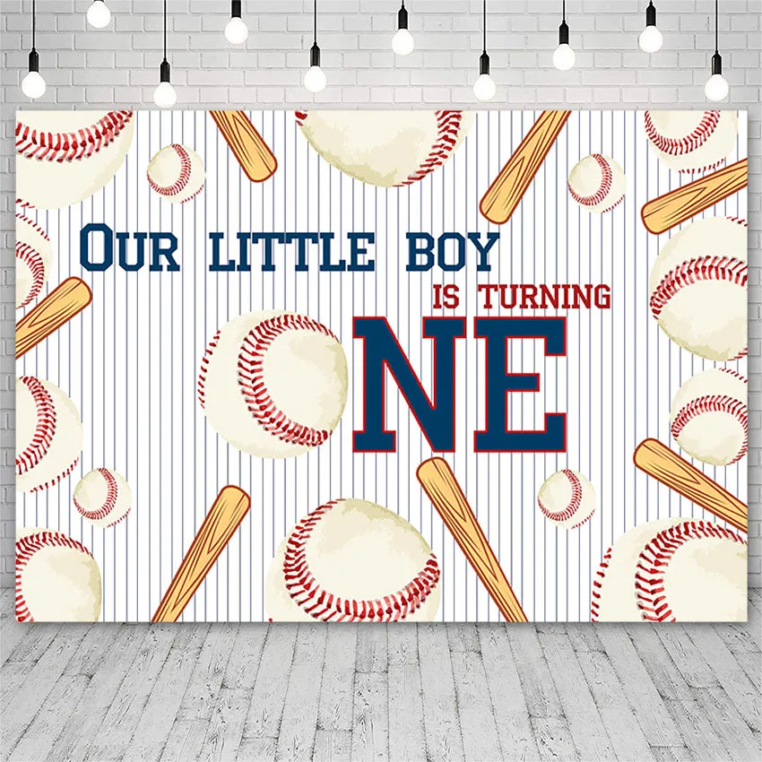 

Mehofond Boy 1st Birthday Party Backdrop Baseball Player Sport Photography Background Props Photo Studio Photozone Banner