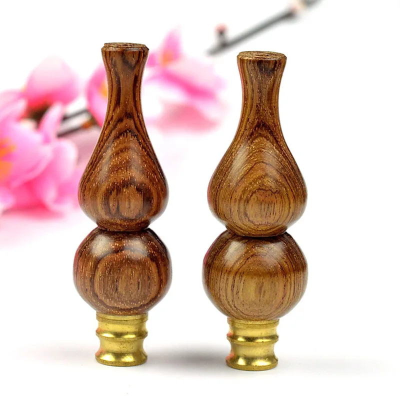 Huanghua Pear Wood Gourd Shape Smoke Filter Smoking Pipe Double Filter Cigarette Holder Patterns Mouthpiece Tobacco Pipe