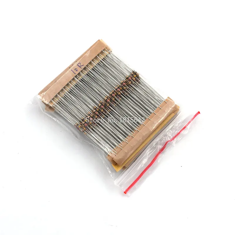 300PCS/LOT 1/6W 5% Carbon Film Resistor Kit Resistance Assortment Pack Mix Selection 10 ohm-1M ohm 30 Values Each 10PCS