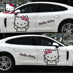 TAKARA TOMY Hello Kitty Car Sticker Personality Creative Cartoon Cute Car Door Modification Lahua Car Decoration Sticker