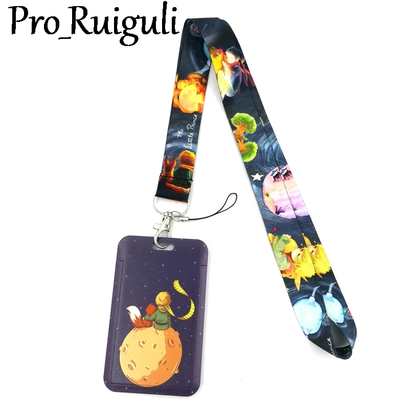 Little Prince Creative Lanyard Card Holder Student Hanging Neck Phone Lanyard Badge Subway Access Card Holder Accessories