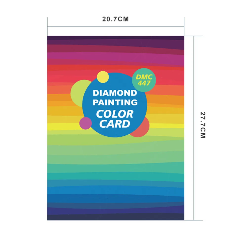 New 5D DIY Diamond Painting Full Range 447 DMC Diamond Color Card 100% Handmade Cross Stitch Color Identification Card