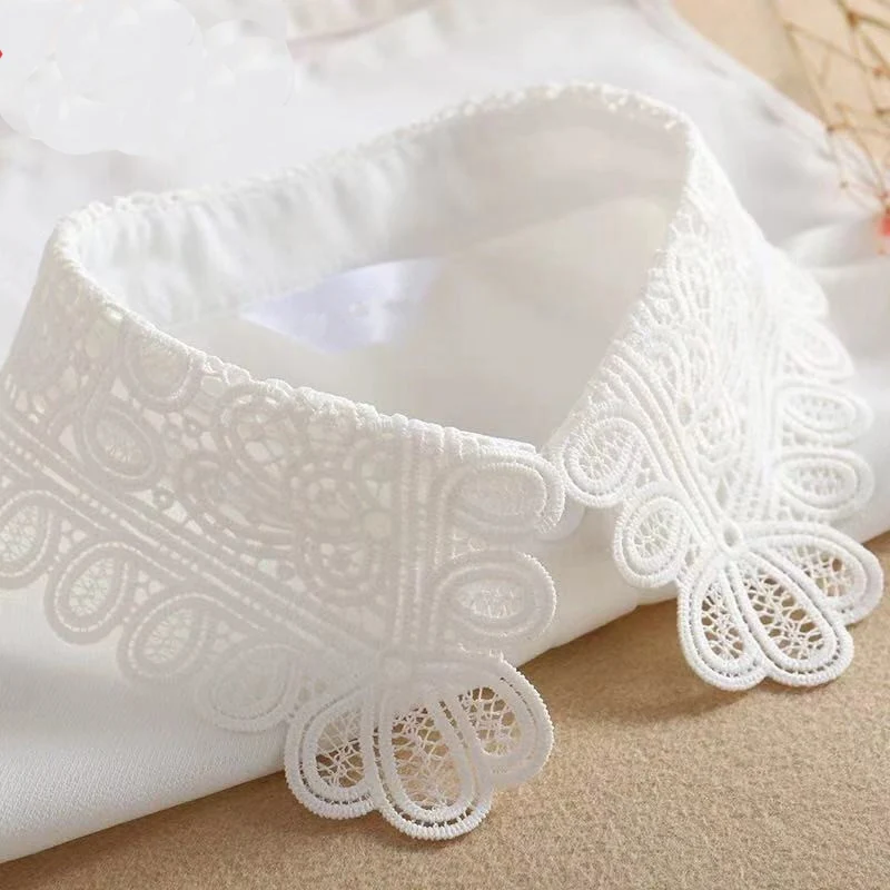 New False Lace Neckline Collar Female Dress Decor Collar Lace Fabric Clothing Accessories