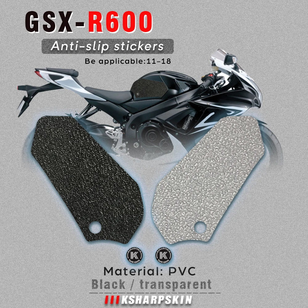 

Motorcycle Tank Pad Tank grip friction protector Non-slip decal Waterproof sticker Knee Pads for SUZUKI 11-18 GSX-R600 GSX-R750
