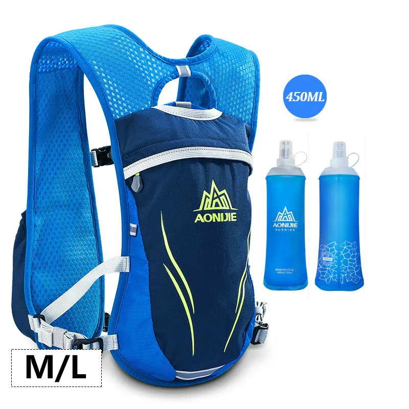 AONIJIE E885 Mới Chạy Marathon Thủy Hóa Nylon 5.5L Ngoài Trời Chạy Túi Đi Bộ Đường Dài Ba Lô Áo Marathon Đi Xe Đạp Ba Lô 450ML