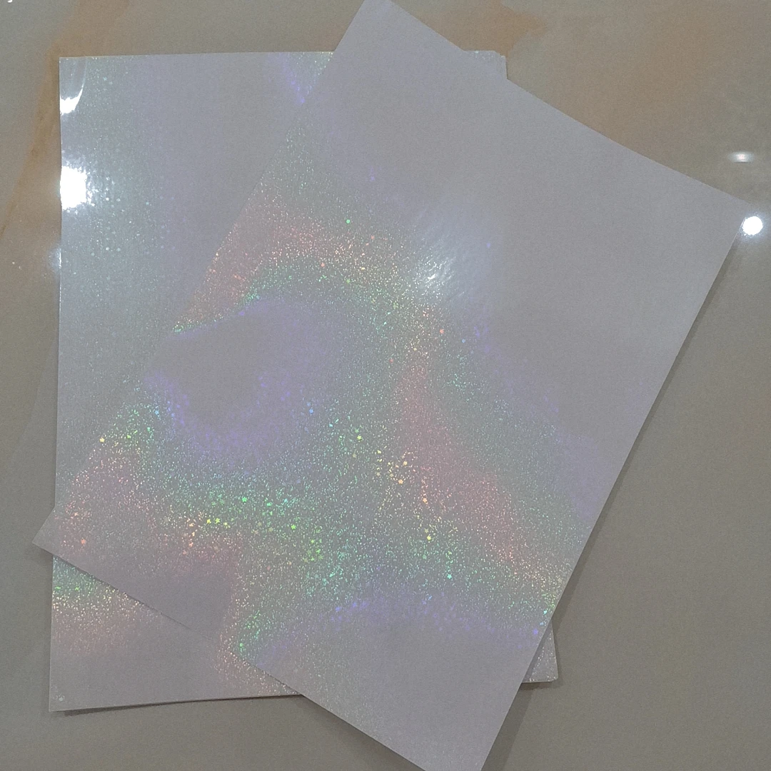 Free Ship Transparency Cold Laminating Photo Sand Glitter Matched Small Stars Style DIY Paper Colorful Card for Laminator