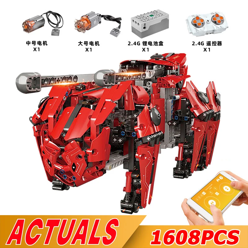 MOULD KING 20005 High-Tech Toys The APP RC Motorized Walking Tank Model Assembly Building Blocks Bricks Kids Christmas Gifts