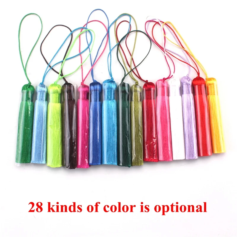 2szt/lot 8cm Fat Tassel Silk Tassel Fringe Pendant Tassel Trim Decor Key Tassels DIY Craft Jewelry Making Curtains Home Decor