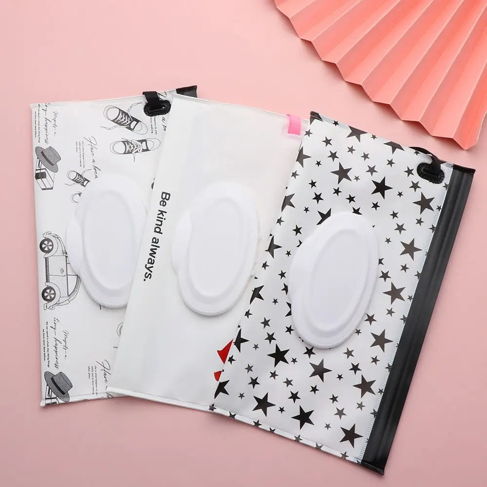 1 pz sacchetto di salviettine umidificate EVA Baby Cosmetic Pouch Cute Wipes Holder Case riutilizzabile portatile riutilizzabile accessori per prodotti per bambini