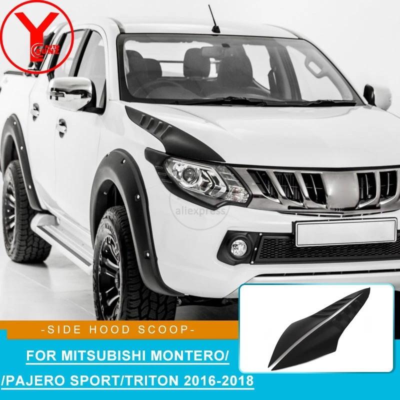 

Черная боковая наклейка на колпачок для MITSUBISHI Montero PAJERO SPORT Shogun Triton 2016 2017 2018 запчасти ABS автомобильные аксессуары YCSUNZ