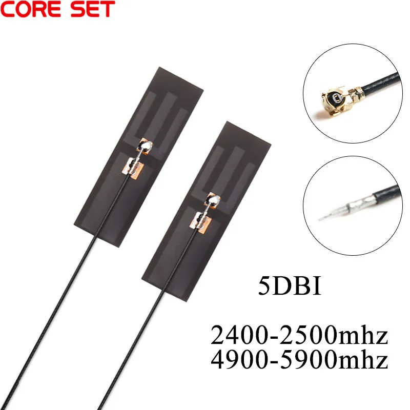 5PCS 2.4Ghz 4G 5G WIFI Internal Antenna FPC PCB 5dBi 8dBi IPX IPEX Connector Solder Omni Buletooth Antenna 3dBi IEEE b/g/n WLAN