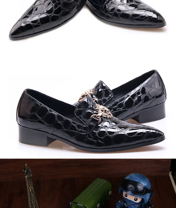 Sommer Neue muster Männer der Schuhe Wies Kalb schuhe Büro Kleid schuhe Krokodil druck Luxus Hochzeit schuhe – Detail 4