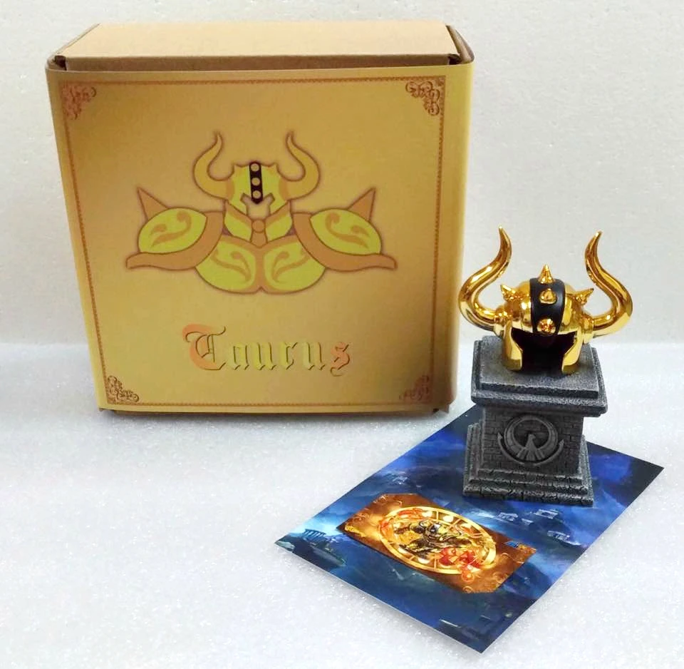 IN-STOCK Saint seiya Helmet Taurus With Base Model Saint Seiya armor Cloth Myth Gold Not Include Figure Accessory