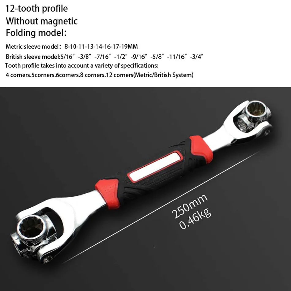 Hand Tools Socket Wrench Works with Spline Bolts Torx 360 Degree Universial Furniture Car Repair Spanner