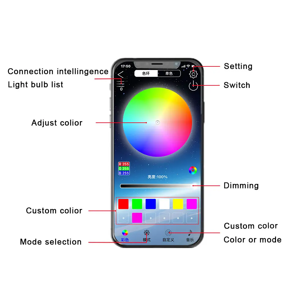 LED Ambient Light Vents For Mercedes Benz C Class W205 W213 W156 W117 W176 Bluetooth APP Control Car Nozzle Turbine Air Outlet