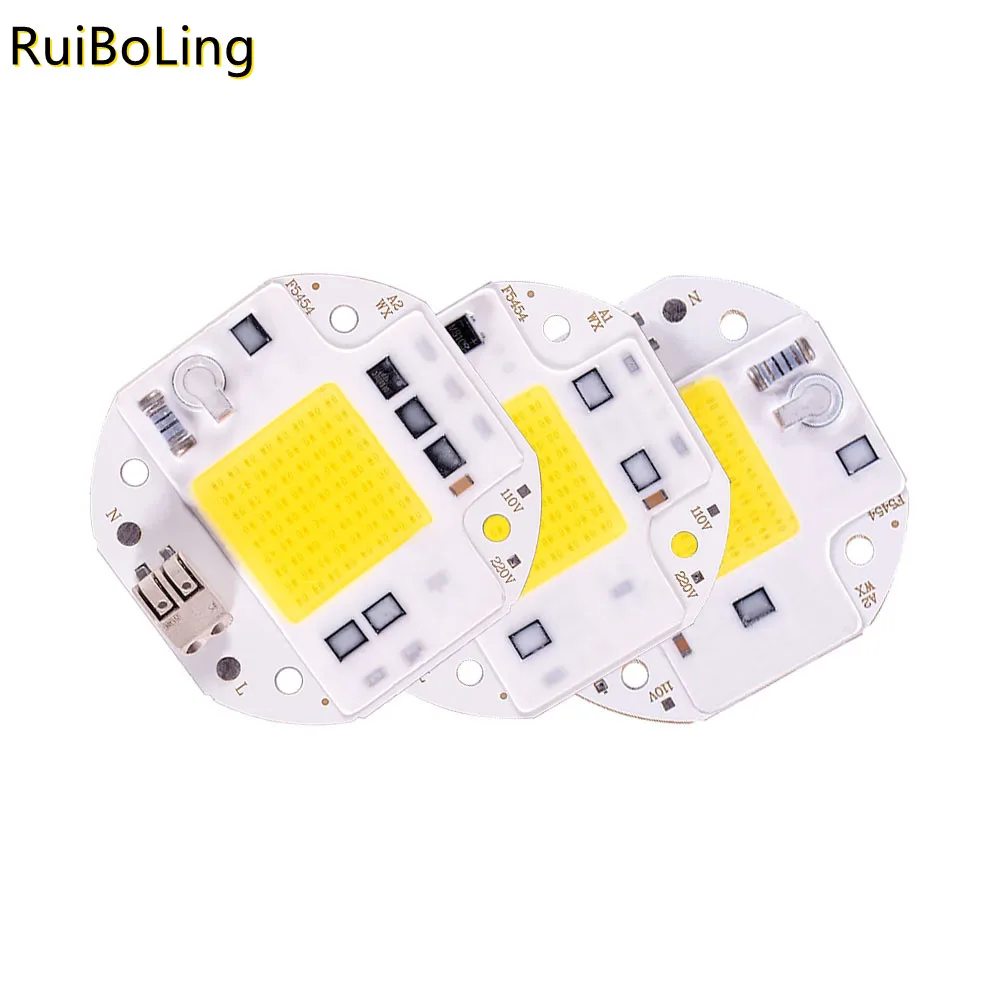 COB LED chip 20W 30W 50W heating and cooling without driver Smart AC  220V flood light bulb chip Diy spotlight floodlight