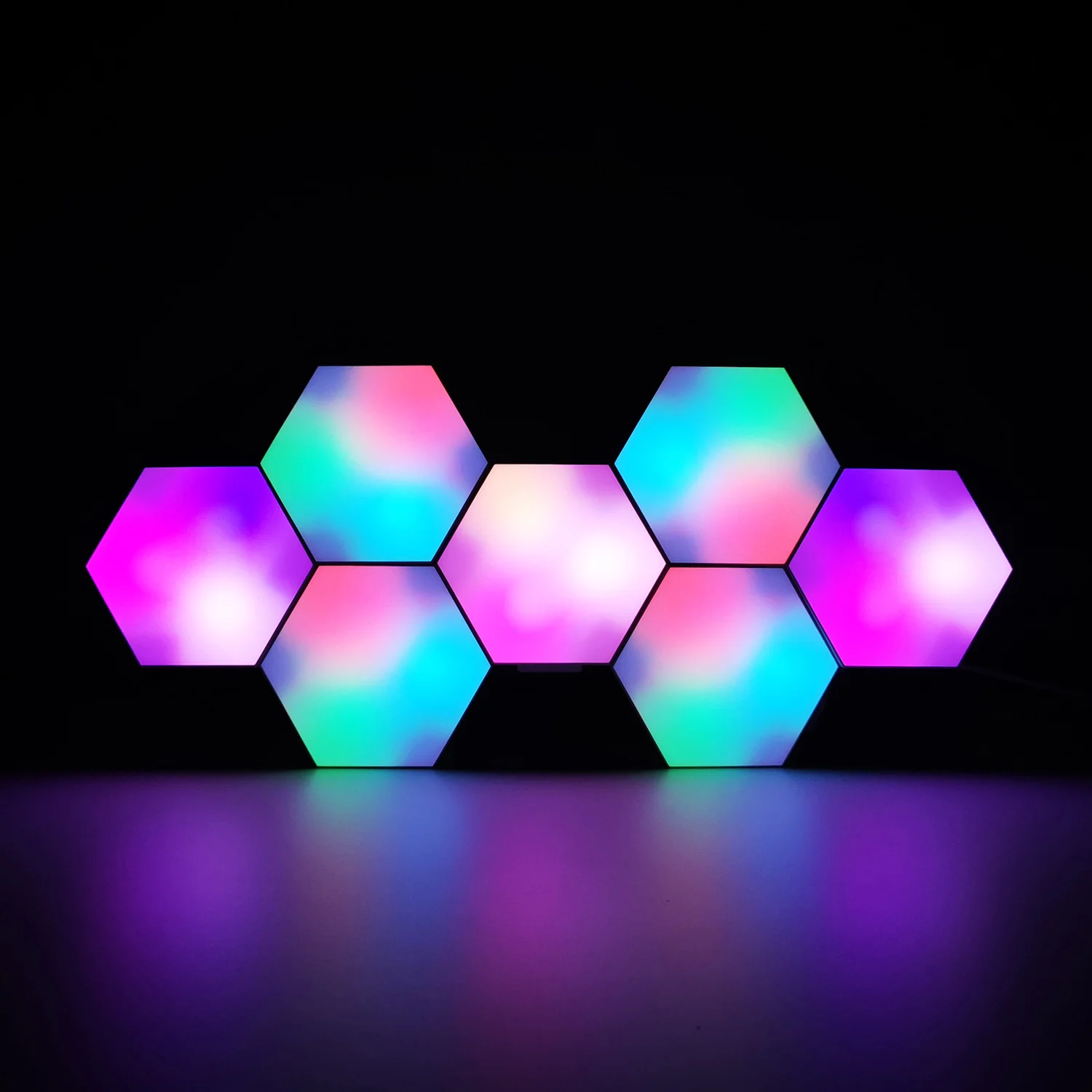 Smart APP Control Hexagon Led Panel Light, Wall Decor Gaming Room,Bedside Pendant Light,Christmas Decorative Illuminares