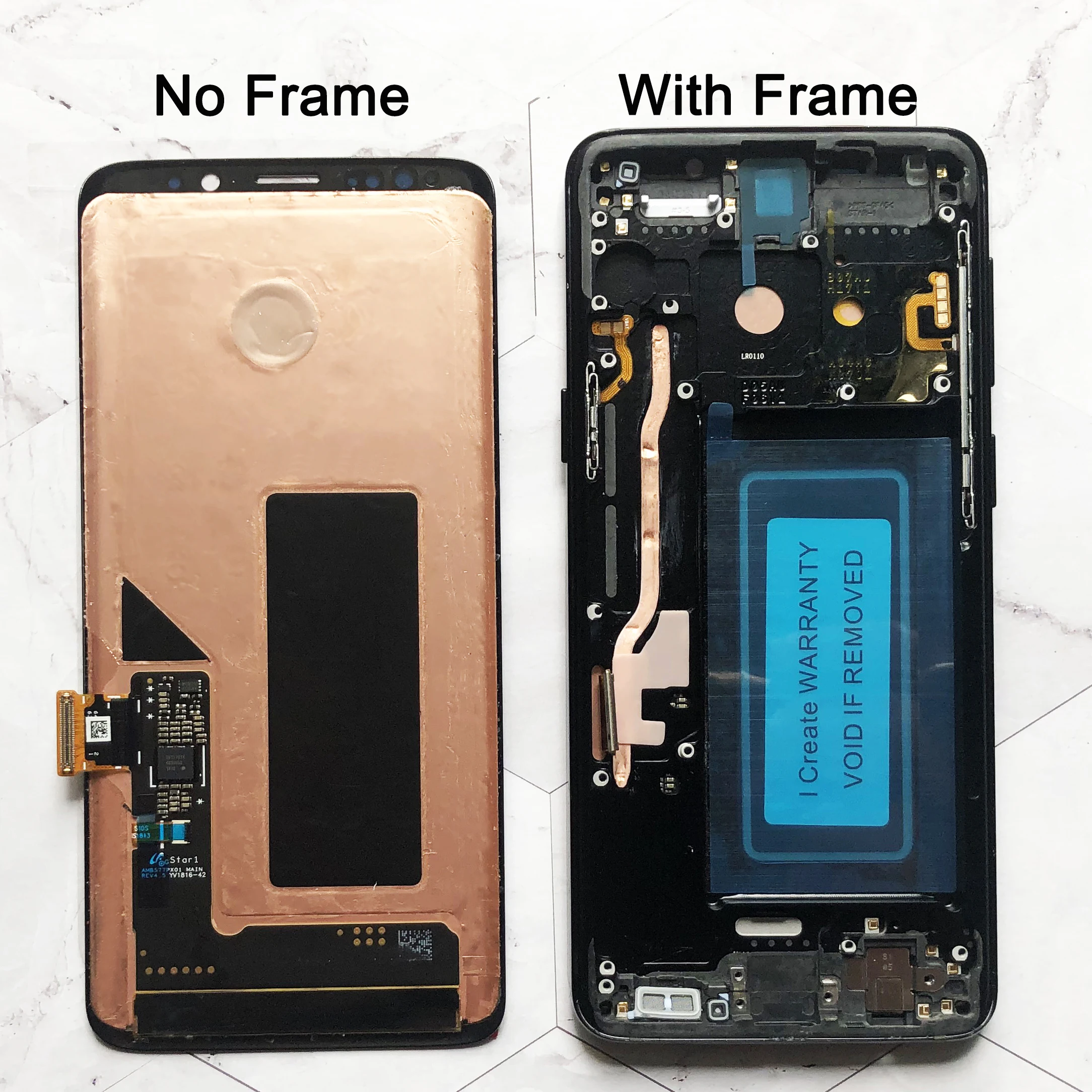 OEM AMOLED Replacement for SAMSUNG Galaxy S9 LCD display Touch Curved Screen Digitizer Assembly Frame G960N G9600 repair