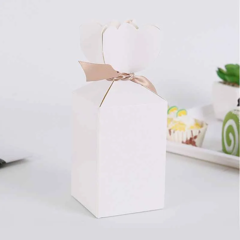 25/50pcs Kraft Paper Package Cardboard Box Vase Candy Box Favor And Gift Birthday Christmas Valentine\'s Party Wedding Decoration