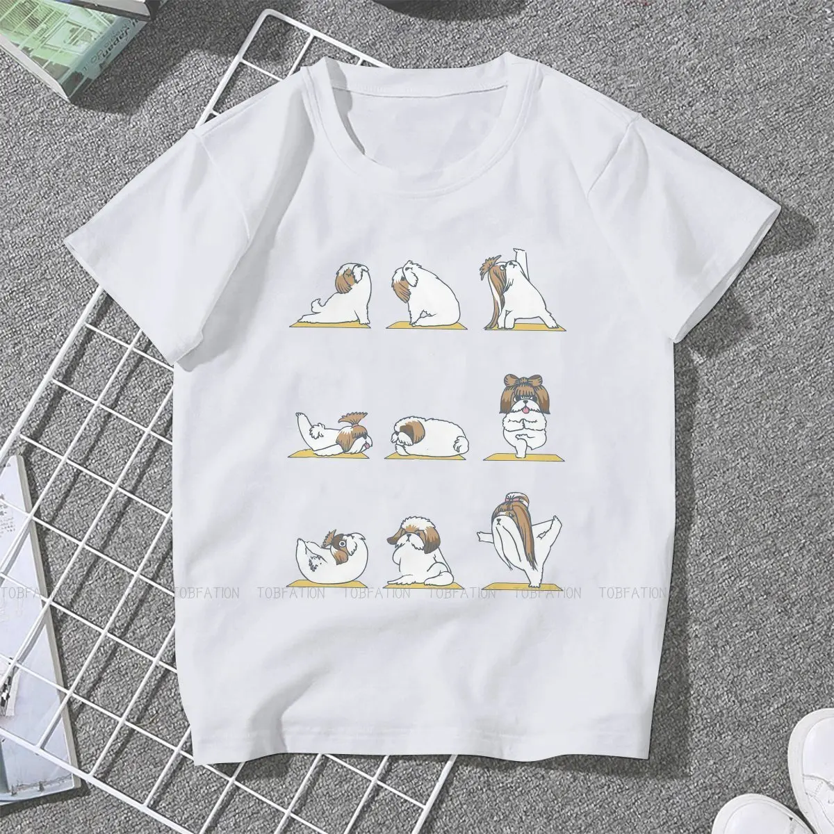 Yoga Other Women T Shirt Shih Tzu Female Tops 5XL Graphic Funny Tees Ladies Oversized Tshirt