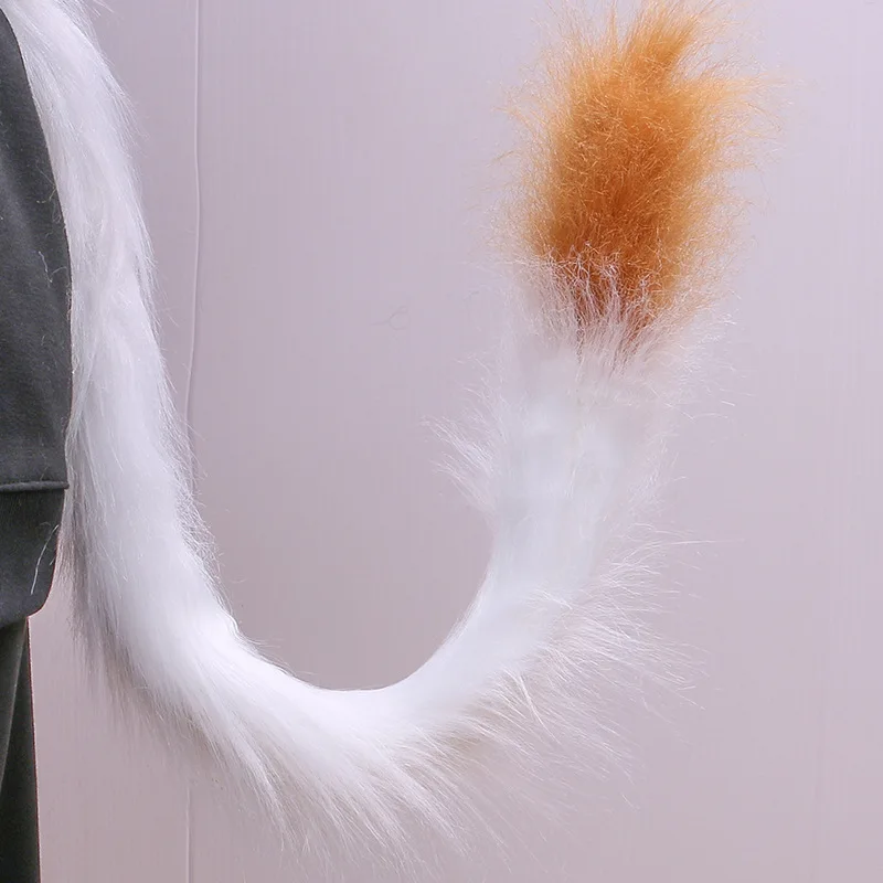 Queue de Renard en Peluche de 80cm, Accessoire de Cosplay, Dessin Animé Japonais, Chat, Loup, Décorations de ixd'Halloween, Cadeau pour Fille, Accessoires de Costume de Bal