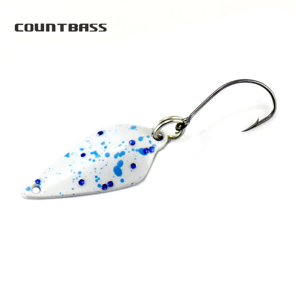 

Countbass 0.9g 1/32oz Brass Casting Trout Fishing Spoons for Salmon Pike Bass Lures Tackle