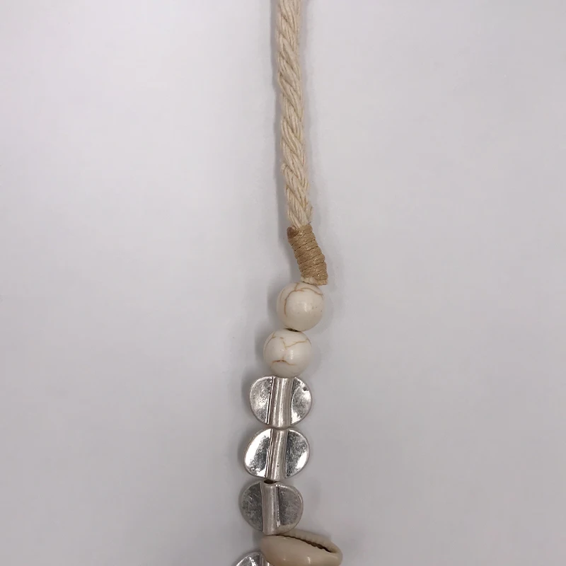 Suekees Goth Fashion Jewelry Sweater Chain Long Necklace Vintage Nature Shell Resin&Alloy Beads Necklace for Women Accessories