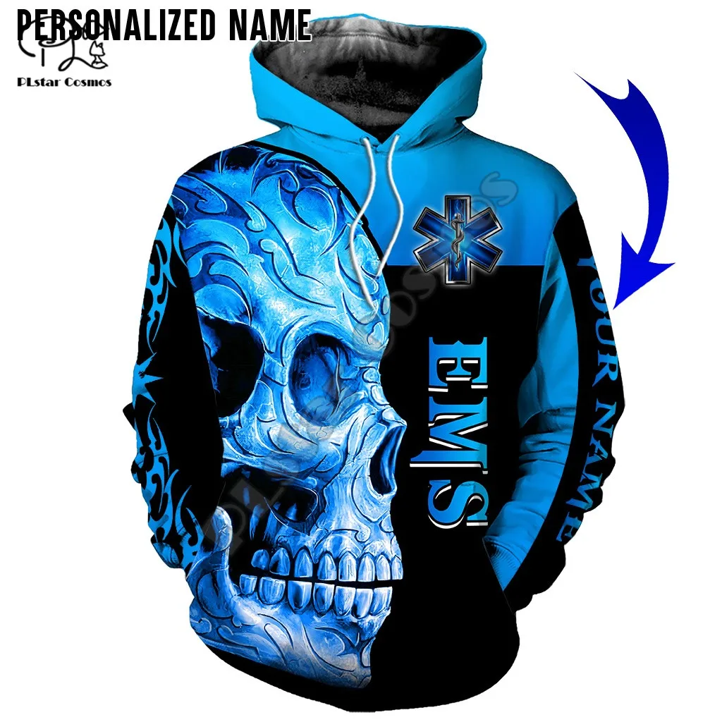 

PLstar Cosmos Emergency Medical Service EMS 3D Printed Hoodies Sweatshirts Zip Hooded For Men/Women Casual Streetwear Style-E09