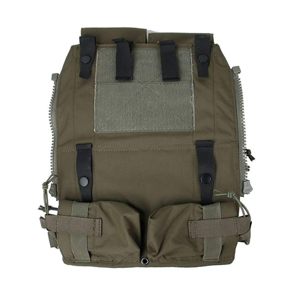 TMC Vest Zipper Pouch Backboard Zipper Bag Ranger green Non Reflective Cordura Fabric Material TMC3107