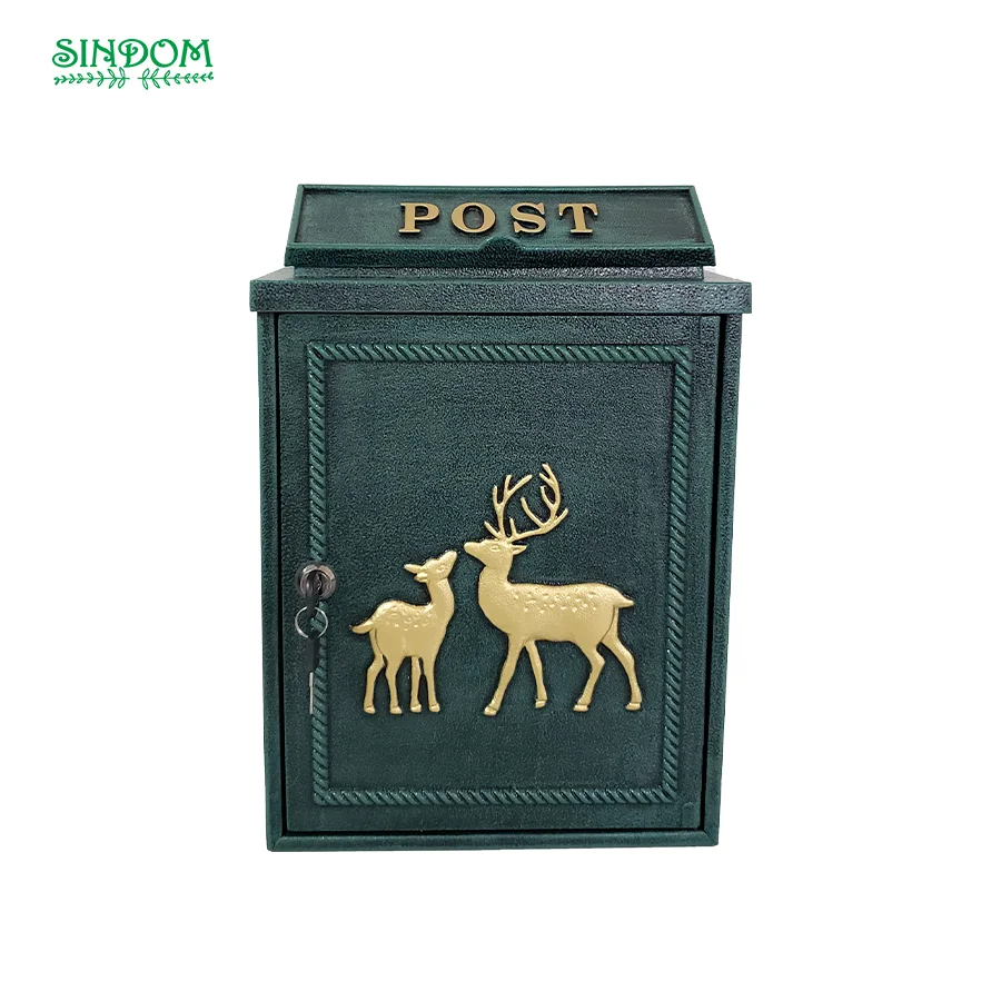 Sindom Unique Parent-child Design Waterproof Street Letterbox Metal Mailbox for Outdoor