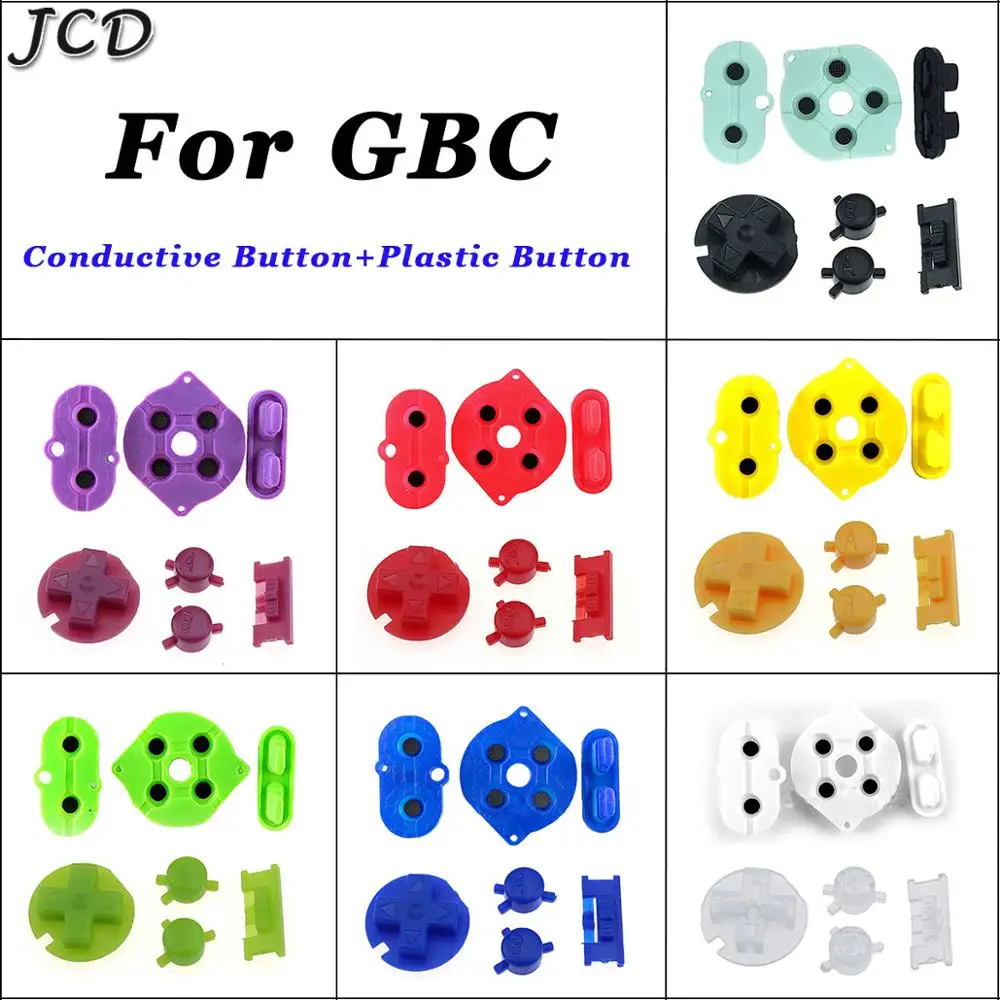 JCD Silicone Rubber conductive button for Game Boy Color GBC Power On Off Button AB Buttons D Pads