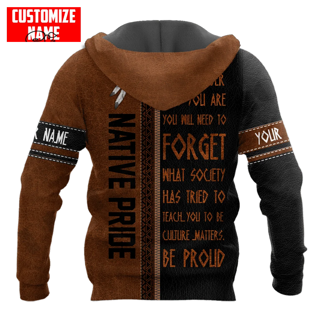 PLstar Cosmos-Sudadera con capucha para hombre y mujer, prenda de vestir Unisex con estampado de calavera nativa, nombre personalizado, estilo Harajuku Premium, con cremallera